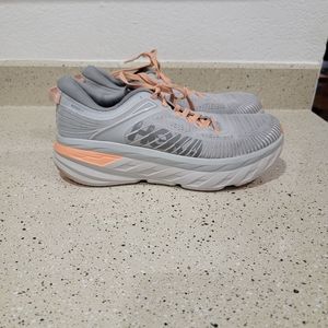 Hoka One One Womens Bondi 7 1110519 HMSH Gray Running Shoes Sneakers Size 9